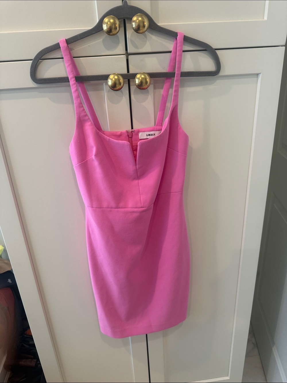 Lively Hot Pink Square-Neck Camisole Dress